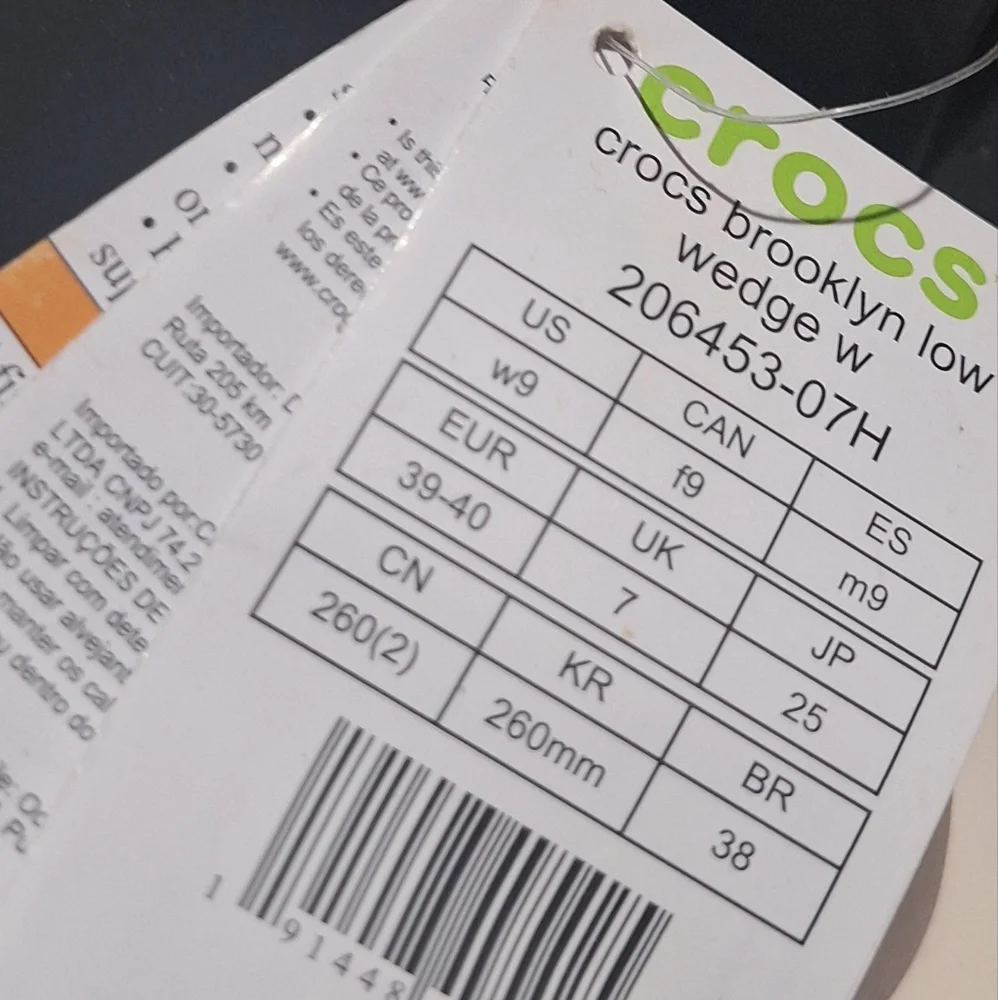 Crocs Brooklyn Wedge Black Sandals - Picture 2 of 6